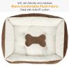 Pet Dog Bed Soft Warm Fleece Puppy Cat Bed Dog Cozy Nest Sofa Bed Cushion Mat M Size